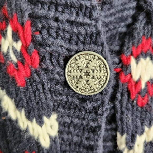 Vintage Northern Reflections Chunky Tacky Winter Holiday Cardigan Sweater Size L - Picture 10 of 12